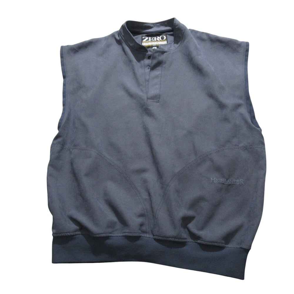Zero‎ Restriction Mens Golf Vest L Dark Gray Polyester Nylon Pocket Usa